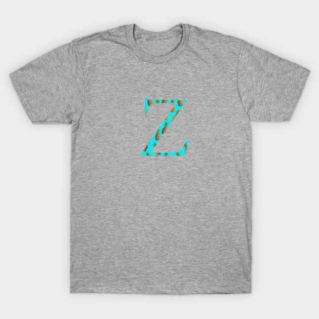 Zeta Pineapple Letter T-Shirt by AdventureFinder